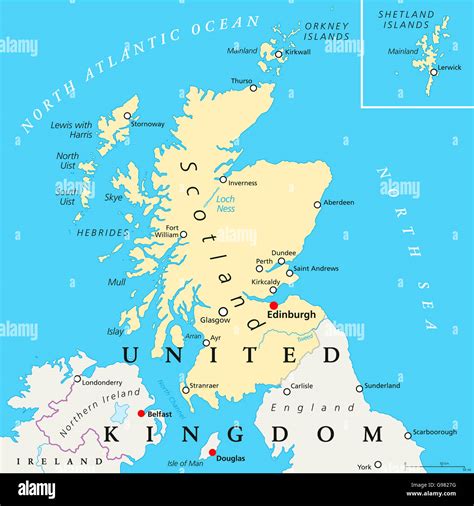 scotland capital city map.